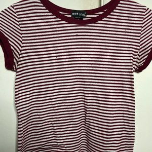 Red and white shirt